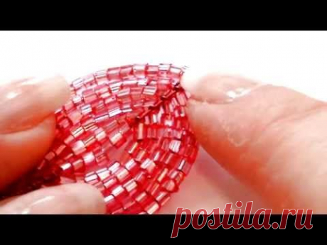 Роза из бисера. Урок 2 - Лепестки / Beaded rose. Lesson 2 - Petals | Вышивка бисером и не только