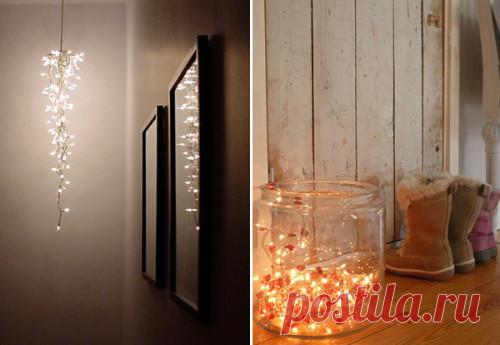 Новогодние и Рождественские огни и гирлянды