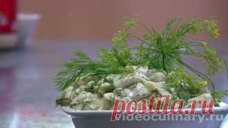 Салат из варёных баклажанов с майонезом