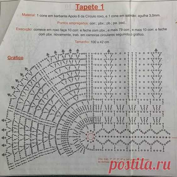Вяжем овальный ковер крючком