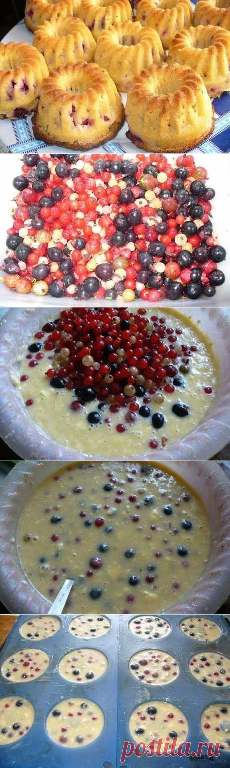с красной и чёрной смородиной