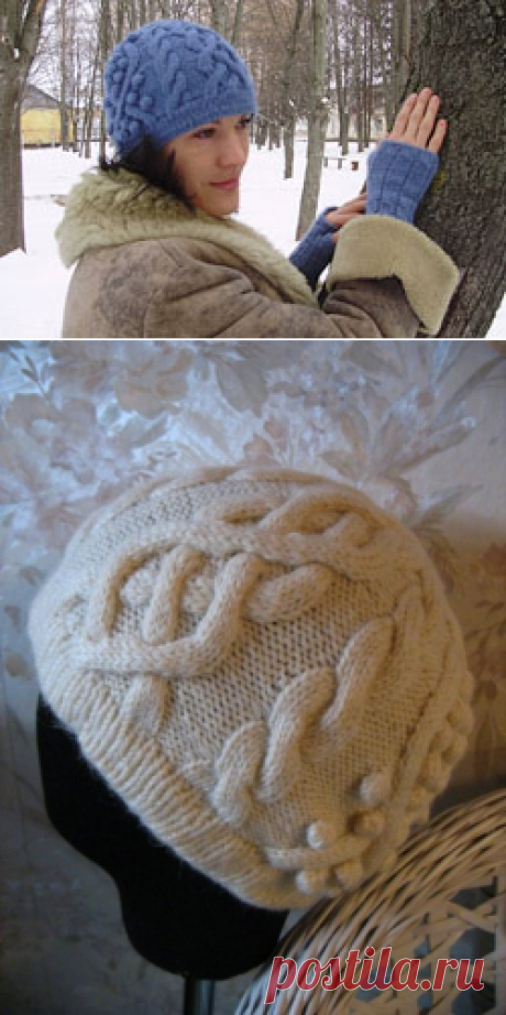 Женская вязаная шапка с аранами - Шапочки и панамки - Схемы вязания - Авторский проект Натальи Грухиной