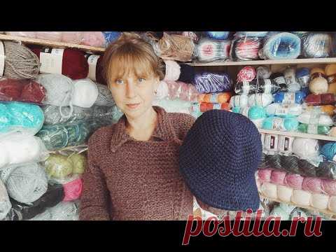 YARNART Allegro , кепка , платье . Закрываем макушку ушанки . И пальто ...