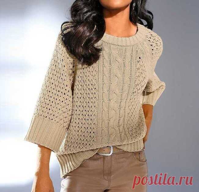 Модные, стильные и просто красивые! Подборка вязаных джемперов для тёплых осенних деньков (30 моделей) | Идеи рукоделия | Дзен