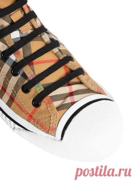 Купить Burberry Rainbow Vintage Check High-top Sneakers.