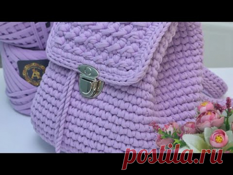 Crocheting backpack Helen Crochet pattern Самый легкий способ связать рюкзак. Рюкзак Элен Видео МК