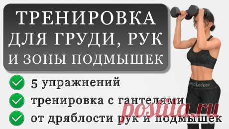Топ-5 упражнений для мышц груди с гантелями: убираем дряблость рук и подмышек