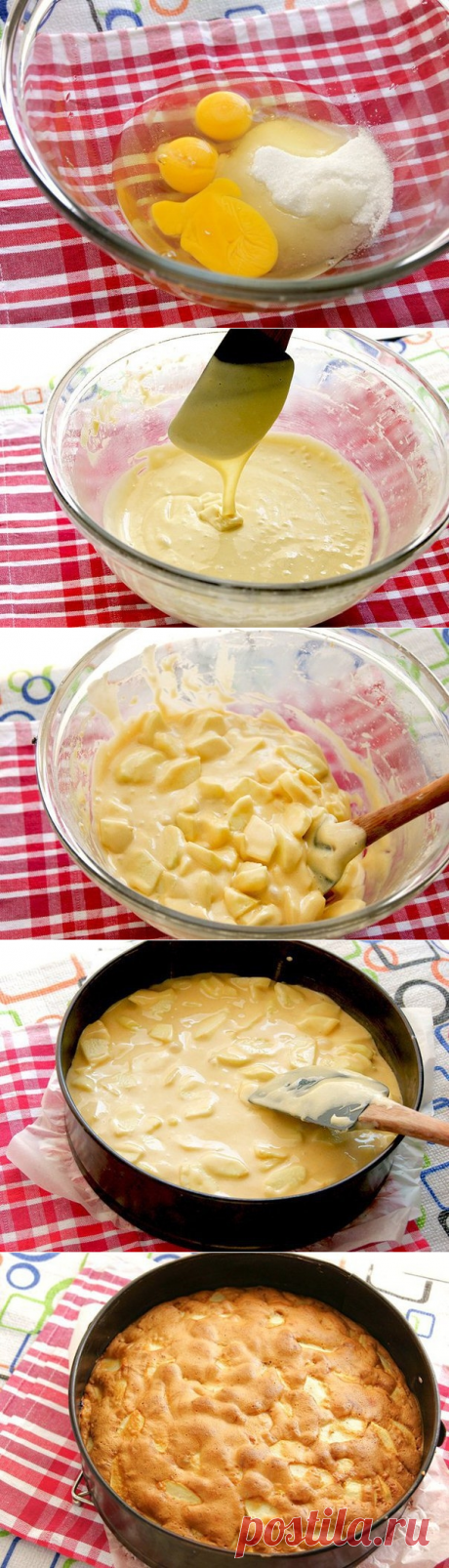 Как приготовить очень вкусная шарлотка-лентяйка - рецепт, ингридиенты и фотографии