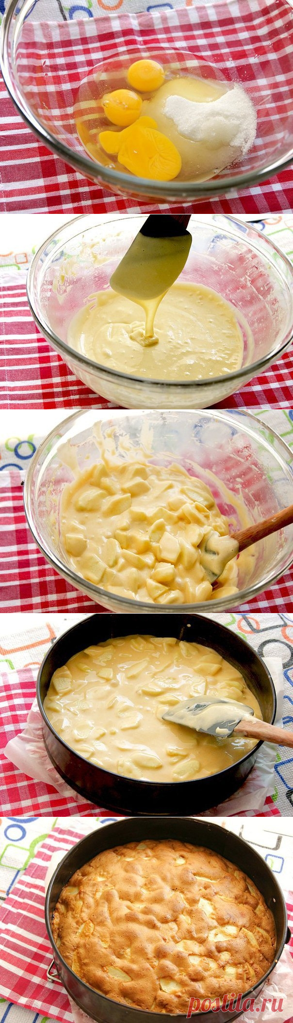 Как приготовить очень вкусная шарлотка-лентяйка - рецепт, ингридиенты и фотографии