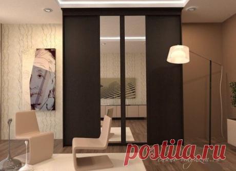 Шкаф купе 4-х дверный с зеркалом. В интернет-магазине Chudo-magazin.ru в Москве.