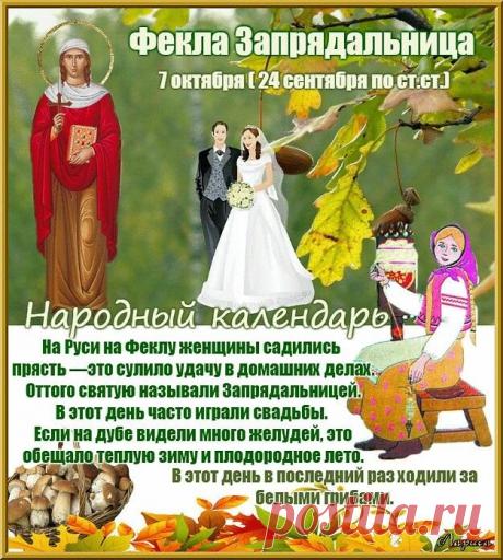 На этот день славяне старались назначить свадьбы. Открытки на День Фёклы Заревницы.