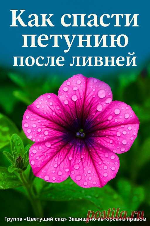 Дождь прошёл, а петунии «плачут»? Срочная реанимация для цветов!... | Интересный контент в группе Цветущий сад