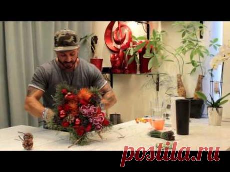 Уроки флористики Славы Роска. Мастер-класс по новогодним букетам.