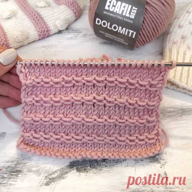 Красивый и простой узор спицами 