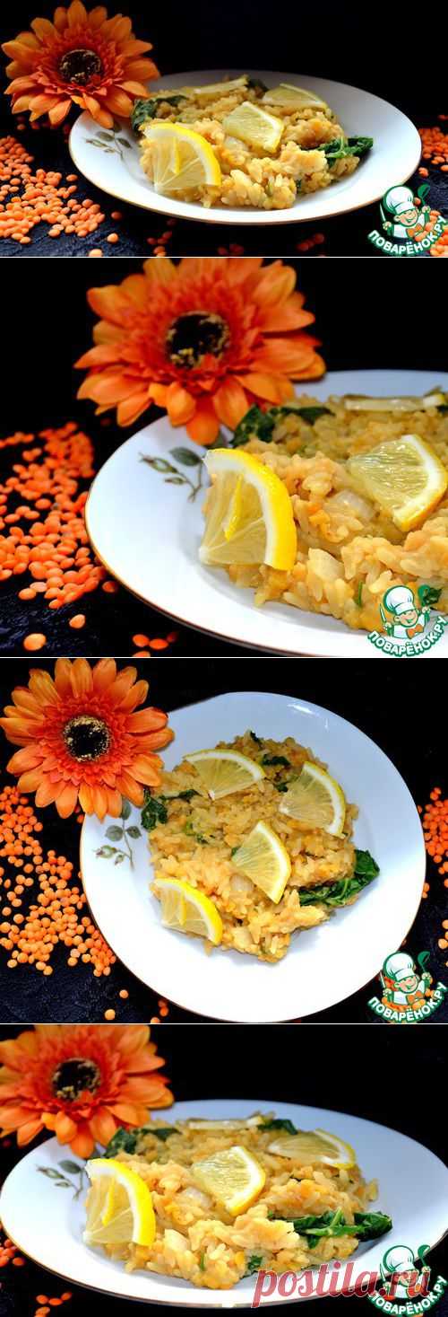 Паэлья со шпинатом и чечевицей - кулинарный рецепт