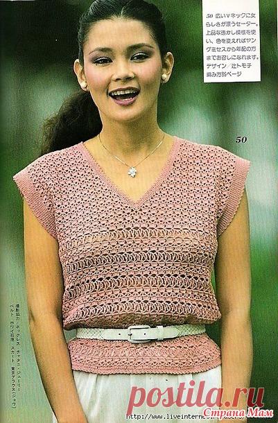 Ажурная безрукавка крючком. - ВЯЗАНАЯ МОДА+ ДЛЯ НЕМОДЕЛЬНЫХ ДАМ - Страна Мам