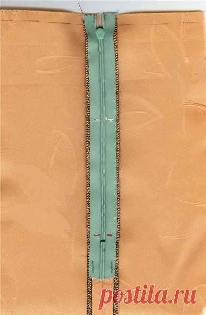 Притачивание потайной молнии