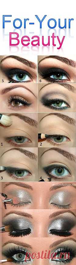 Как накрасить глаза черными тенями: фото шаг за шагом + видео