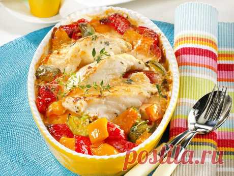 Paprika-Fisch-Auflauf Rezept | LECKER
