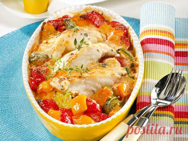Paprika-Fisch-Auflauf Rezept | LECKER
