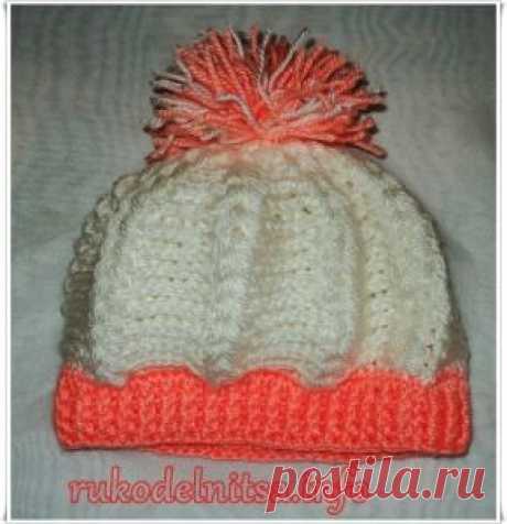 Теплая шапочка ребенку крючком | Рукодельница