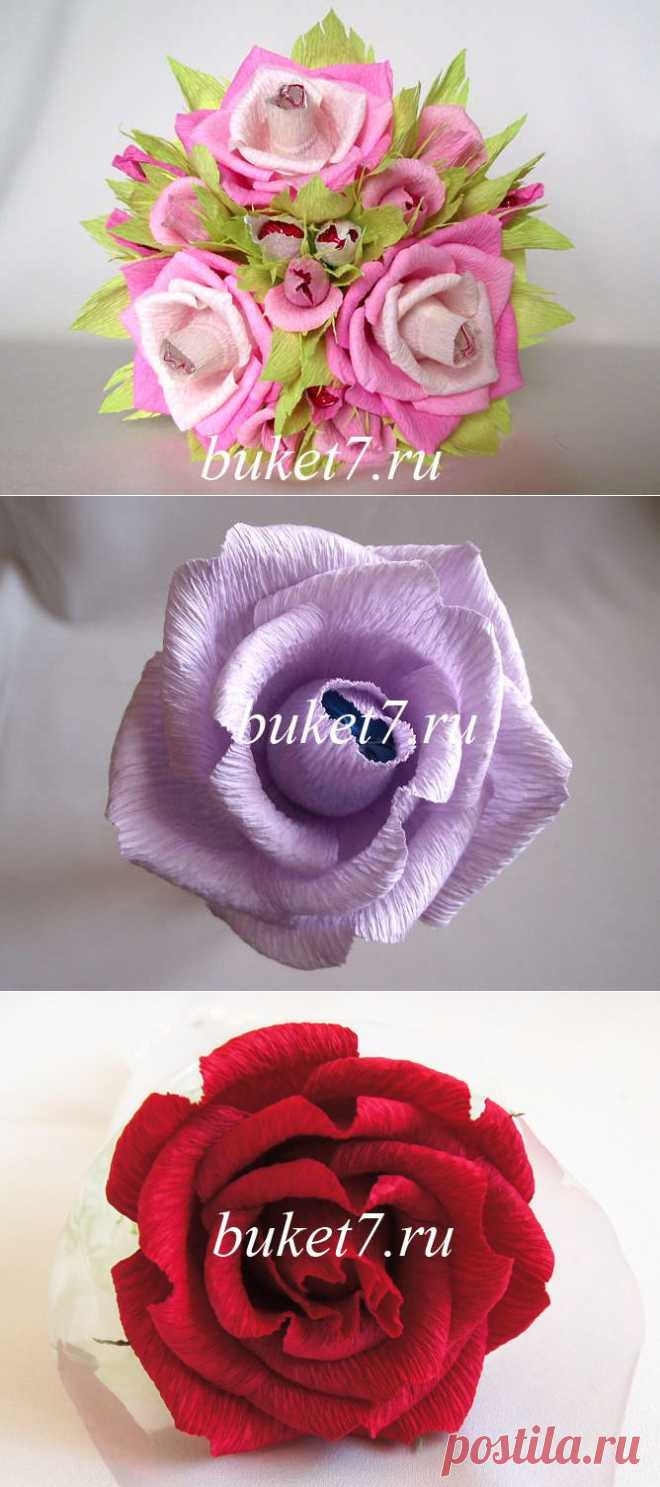 Роза из конфет мастер-класс - Buket7.ru