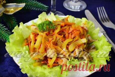 Праздничная закуска с соленой селедкой