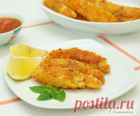 olsanka: Рыбные палочки с соусом из томатов и базилика