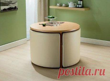 Экономия места: круглый раздвижной стол