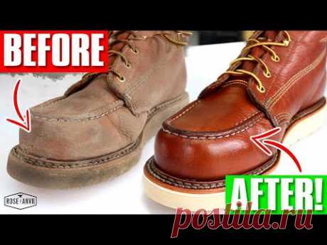 [ASMR] - Most People Do It Wrong! - How to clean Red Wings, Thorogood, & Thursday Boots
