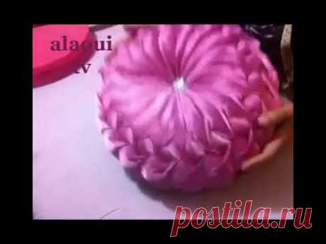 اشغال يدوية ...   باطرون المخدة الدائرية