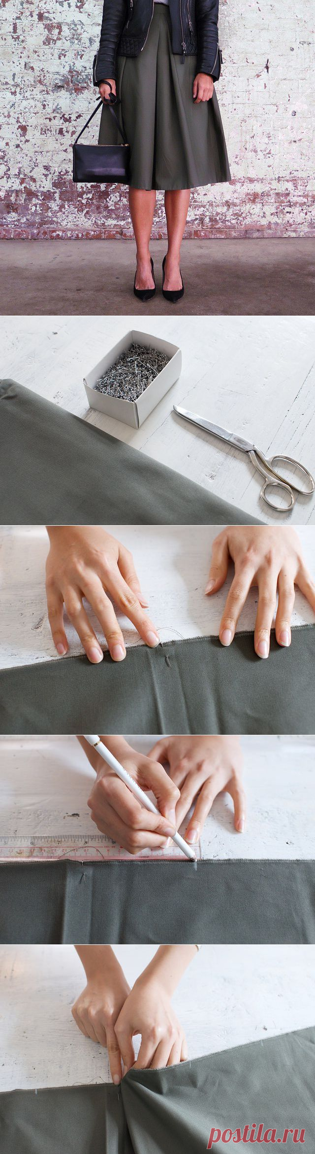 Пошив юбки со встречными складками (Diy) / Простые выкройки / ВТОРАЯ УЛИЦА