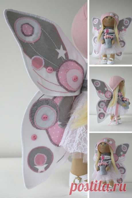 Butterfly doll Handmade doll Tilda doll Art by AnnKirillartPlace