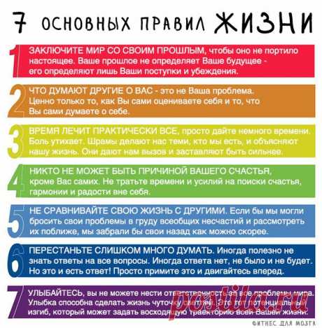 7 основных правил жизни – Фитнес для мозга