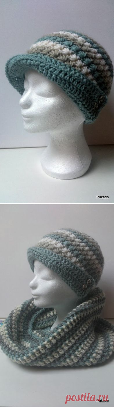 Шапочка и снуд крючком.