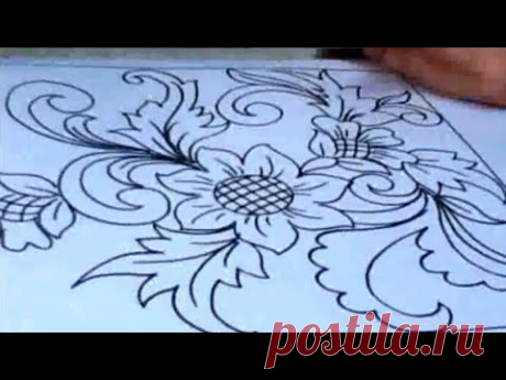 INSPIRASI KEREN!!! MENGGAMBAR BUNGA ORNAMEN DENGAN MUDAH.