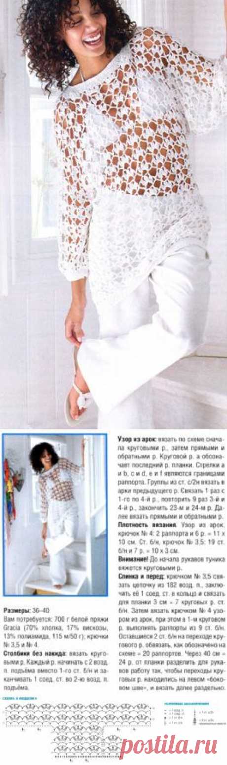 Openwork crochet tunic | Laboratory household