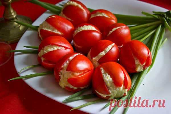Салат Тюльпаны из помидоров: пошаговый рецепт с фото — Домашняя кулинария
