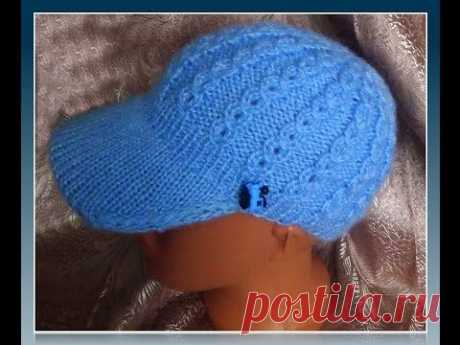 Кепочка спицами.Knitting caps