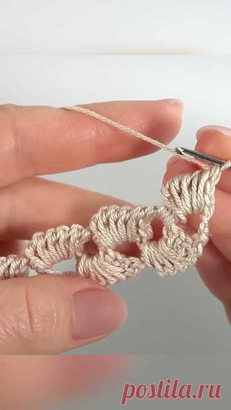 Тесьма крючком #elenarugalstudio #crochet #tutorial#вязаниекрючком #вязание #easycrochet