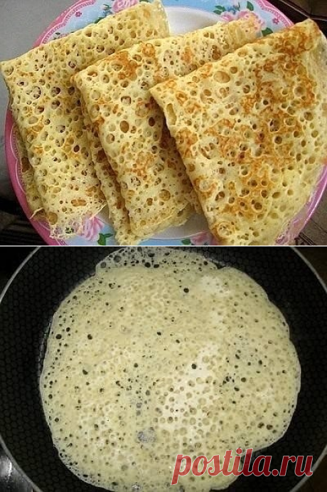 Ажурные блинчики как у бабушки