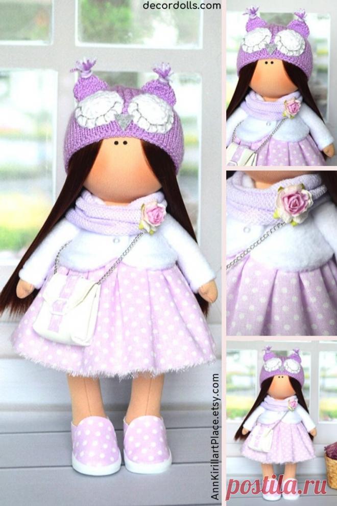 Home Decor Doll Baby Portrait Doll Child Room Purple Doll | Etsy