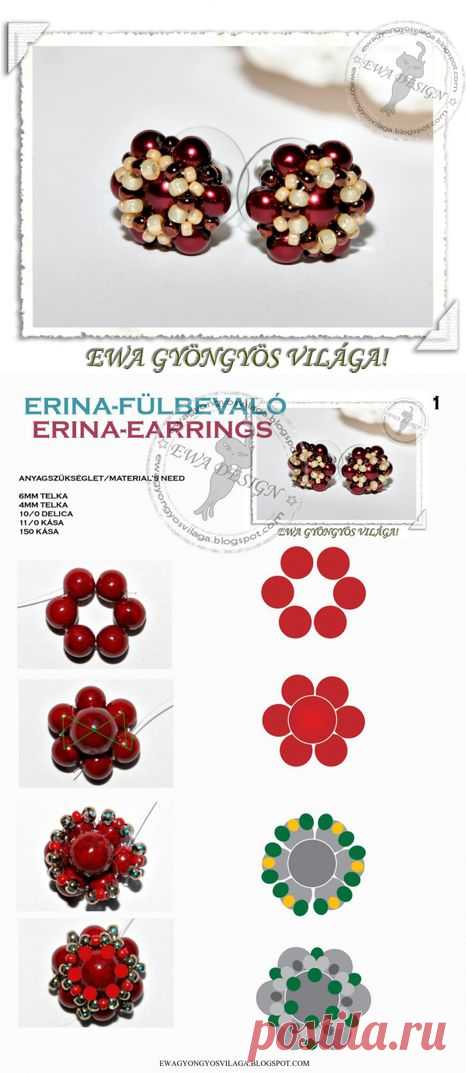 Сережки к кулону с "жемчугом" или кулону "Орден".