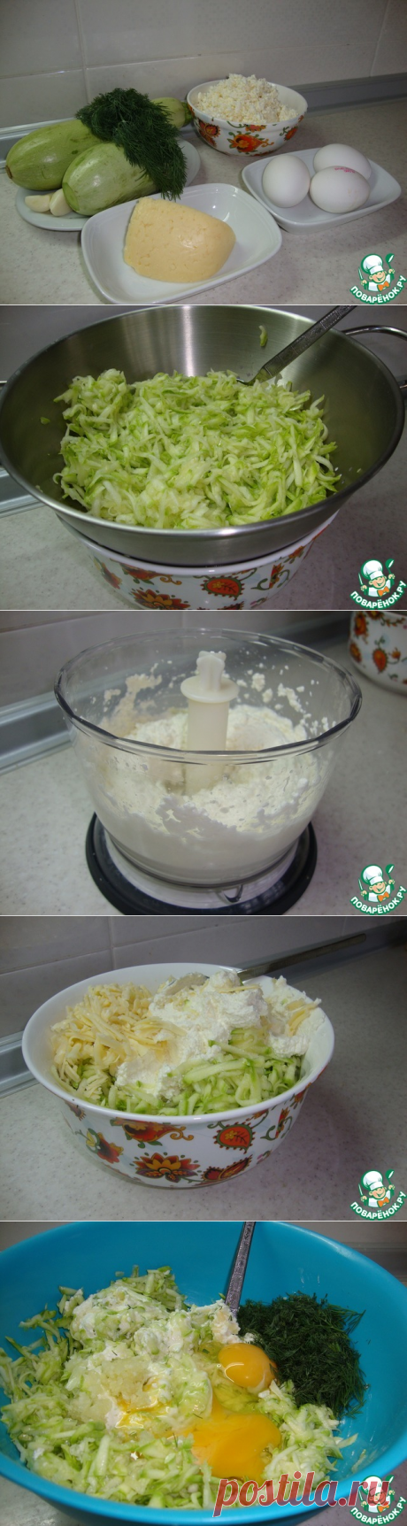 Быстрая творожная запеканка с кабачками в мультварке!