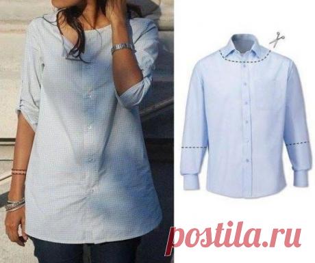 ПЕРЕДЕЛКИ ИЗ МУЖСКОЙ РУБАШКИ. МНОГО ИДЕЙ! / Прочие виды рукоделия / Другие виды рукоделия