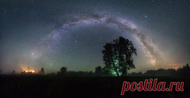 Ночь около села Пантыл, Кировская область. Автор фото: Михаил Устюжанин. Доброй ночи.