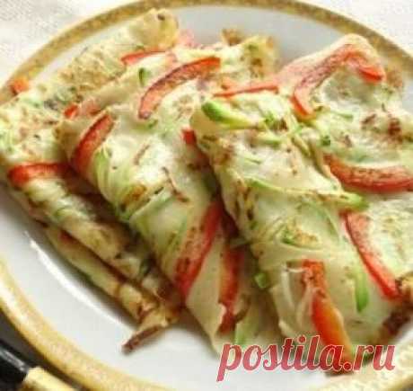 Вкусные блины с припеком