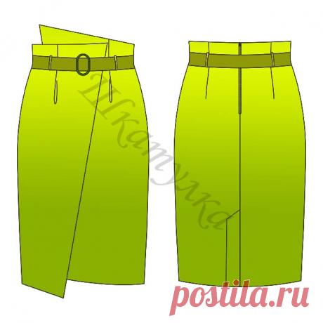Выкройка юбки с завышенной талией | Шкатулка
