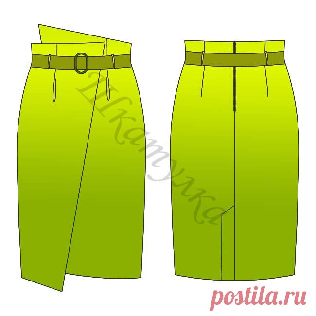 Выкройка юбки с завышенной талией | Шкатулка