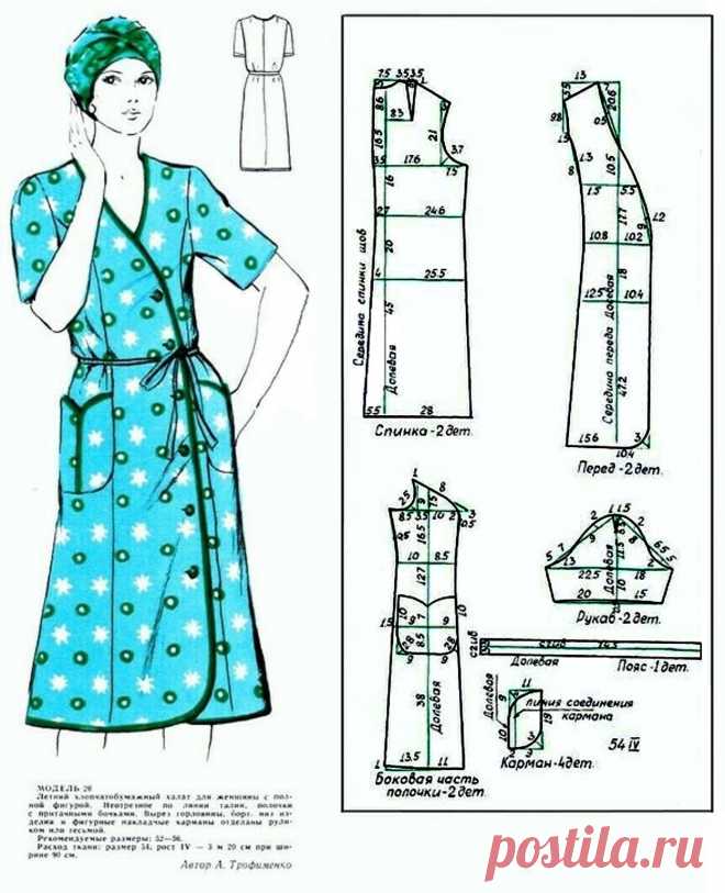 Летний халат для женщины с полной фигурой 54 размер